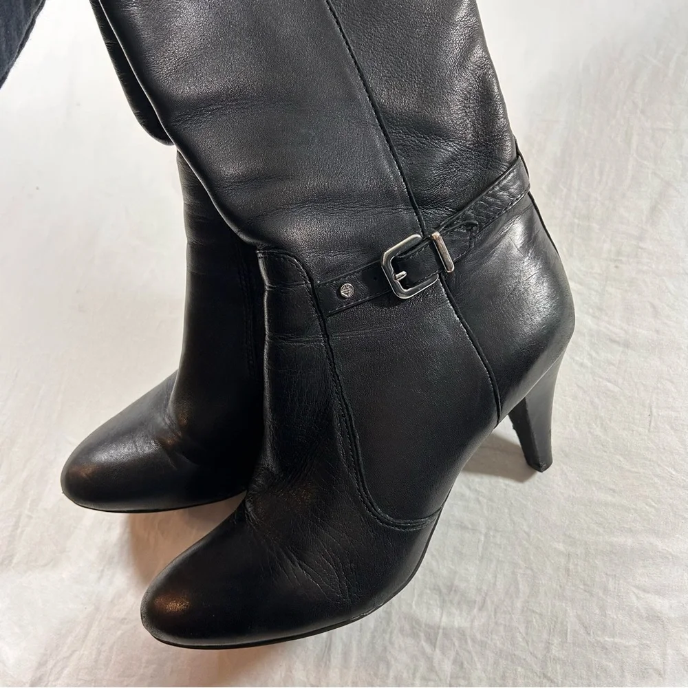 ANTONIO MELANI Black Leather Boots - Picture 2 of 6